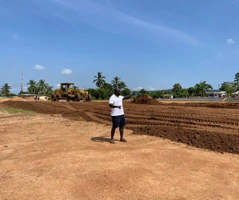 Construction of a 100-Meter Access Road to the Football Field
